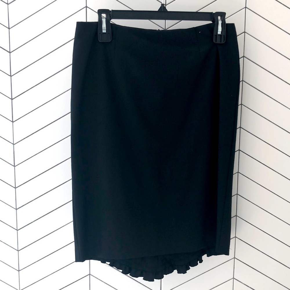 Trina Turk ruffle pencil skirt lace size 4 date night wedding attire